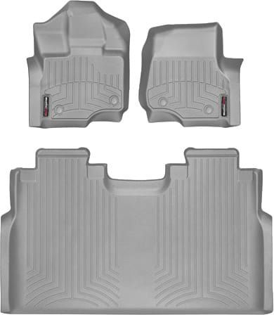 Коврики Weathertech Grey для Ford F-150 (mkXIII-mkXIV) 2014→ (SuperCrew/Raptor/Lightning)(без хранилища под 2 рядом)(1 ряд - 2 места) - Фото 1