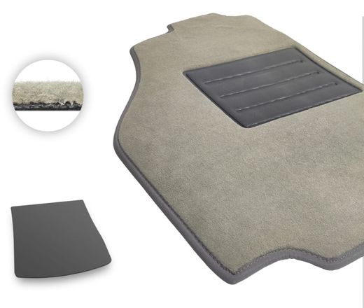 Текстильные коврики Pro-Eco Beige для GMC Acadia (mkII)(5 мест)(багажник) 2016-2023