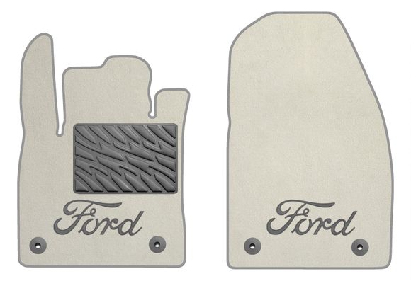 Двухслойные коврики Sotra Premium White для Ford Transit/Tourneo Courier (mkII)(1 ряд) 2023→ (АКПП)