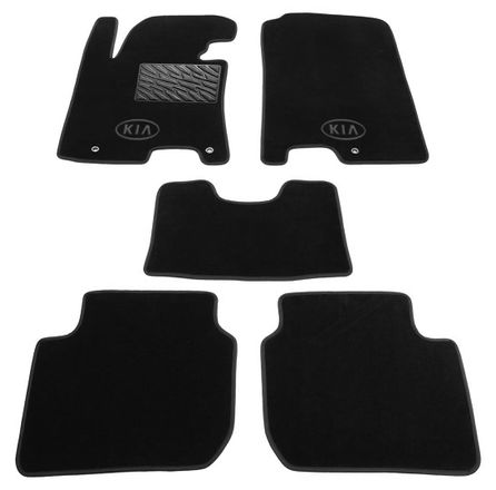 Двухслойные коврики Sotra Premium Black для Kia Cerato (mkIII) 2013-2018