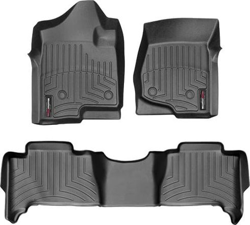 Коврики Weathertech Black для Chevrolet Tahoe (mkIII); GMC Yukon (mkIII) 2007-2014 (гибрид)(1 ряд - 2 места)(1-2 ряд)