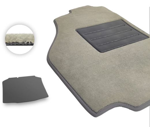 Текстильные коврики Pro-Eco Beige для Seat Ibiza (mkIII)(багажник) 2002-2008