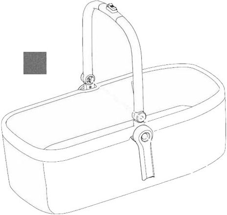 Рама люльки с тканью (Grey Melange) 54020 (Sleek Bassinet)