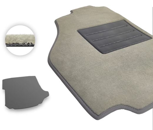 Текстильные коврики Pro-Eco Beige для Jaguar X-Type (mkI)(седан)(с органайзером слева)(багажник) 2001-2009