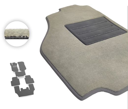 Текстильные коврики Pro-Eco Beige для Mercedes-Benz R-Class (V251)(long)(1-2-3 ряд) 2006-2012