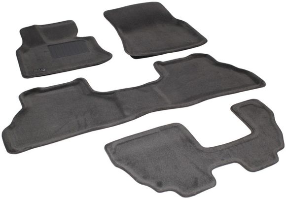 Трехслойные коврики Sotra 3D Premium 12mm Grey для BMW X5 (E70)(1-2-3 ряд) 2007-2014