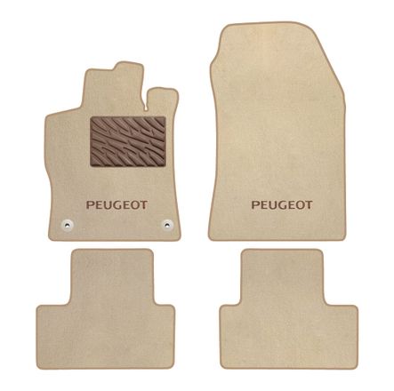 Двухслойные коврики Sotra Premium Beige для Peugeot 308 (mkIII)(хетчбек) 2021→