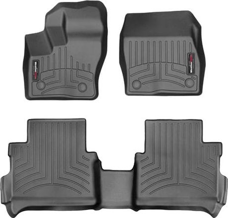 Коврики Weathertech Black для Ford Tourneo Connect (mkII) 2012-2023 (2 ряд - 3 места)(виниловый пол без крепления)(1-2 ряд)