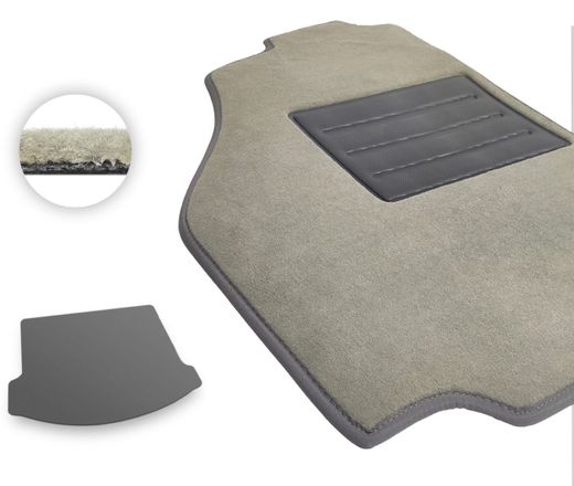 Текстильные коврики Pro-Eco Beige для Jaguar E-Pace (mkI)(багажник) 2017-2024