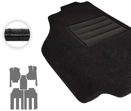 Текстильные коврики Pro-Eco Black для Chrysler Grand Voyager (mkIV)(1-2 ряд) 2000-2007