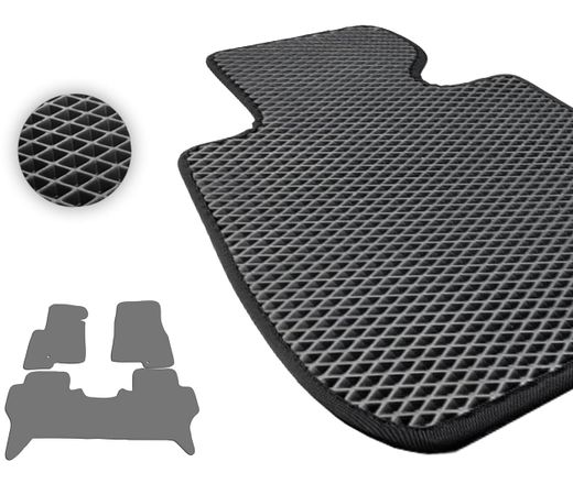 Eva килимки Pro-Eco Black для Mitsubishi Pajero (mkIII)(5-дв.)(1-2 ряд) 1999-2006