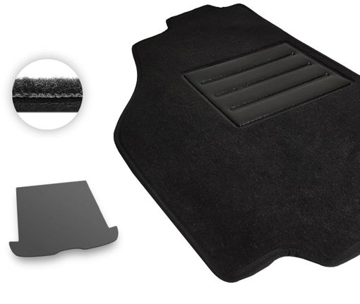 Текстильные коврики Pro-Eco Black для Volvo V50 (mkI)(багажник) 2004-2014 - Фото 1