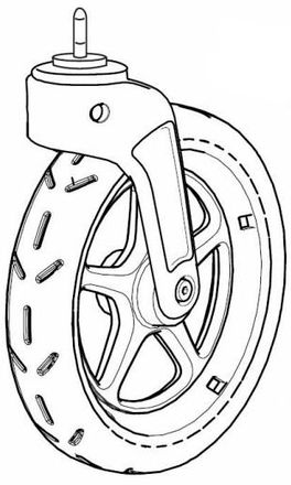 Колесо переднее 54049 (Sleek)