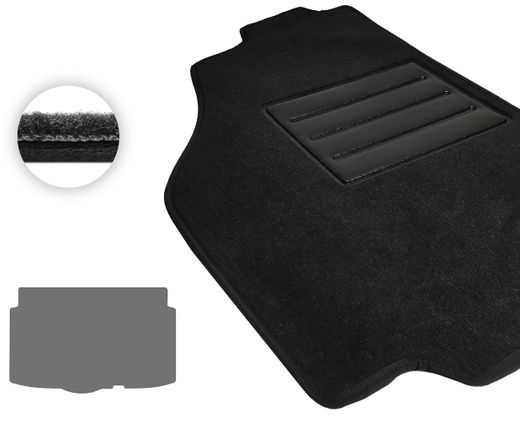 Текстильные коврики Pro-Eco Black для Hyundai i20 (mkIII)(нижний)(багажник) 2020→