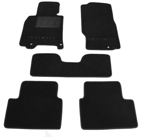 Двухслойные коврики Sotra Premium Graphite для Infiniti G (mkIV)(3 клипсы) 2006-2013