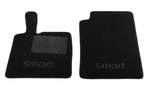 Двухслойные коврики Sotra Classic Black для Smart ForTwo (mkII)(W451)(с клипсами) 2007-2014