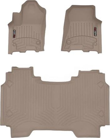 Коврики Weathertech Beige для Dodge Ram (mkV) 2025→ (Crew Cab)(1 ряд - 2 коврика)(без хранилища под 2 рядом)