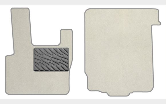 Двухслойные коврики Sotra Premium White для DAF XF95 (mkI) 1997-2002 / XF105 (mkII) 2002-2006