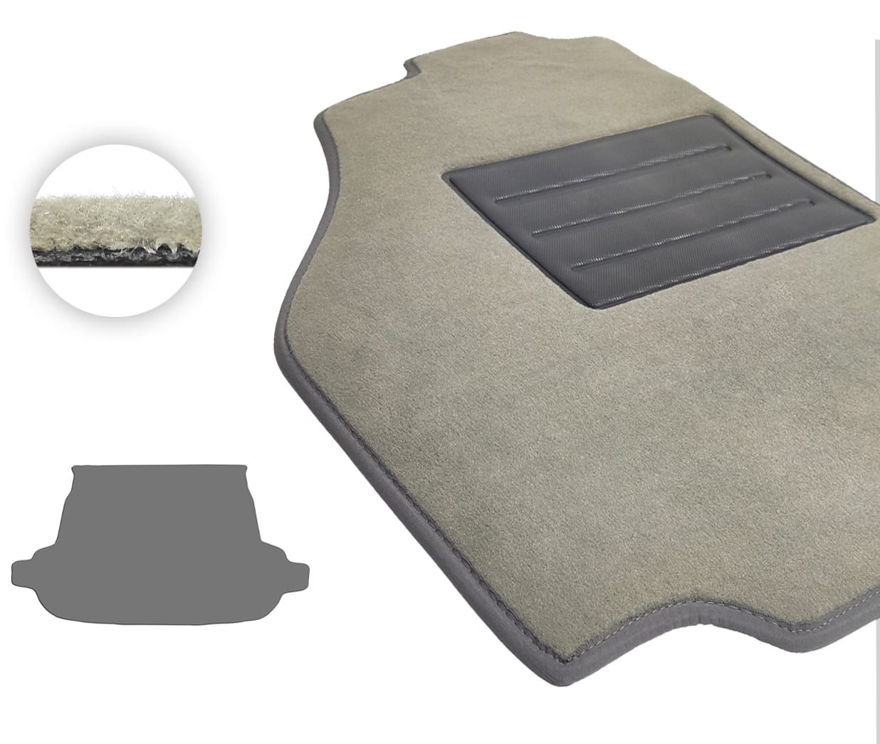 Текстильные коврики Pro-Eco Beige для Subaru Forester (mkIV)(багажник) 2013-2018 - Фото 1