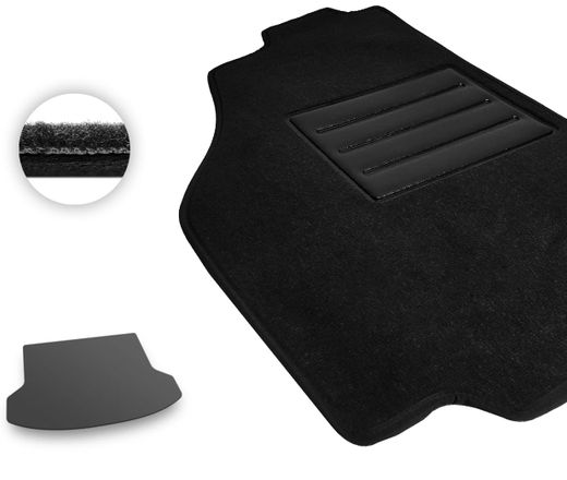 Текстильные коврики Pro-Eco Black для Kia Seltos (mkI)(верхний)(багажник) 2019→