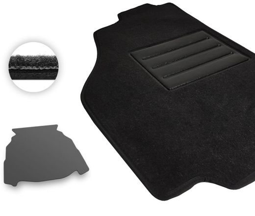 Текстильные коврики Pro-Eco Black для Mercedes-Benz C-Class (W203)(седан)(багажник) 2000-2006