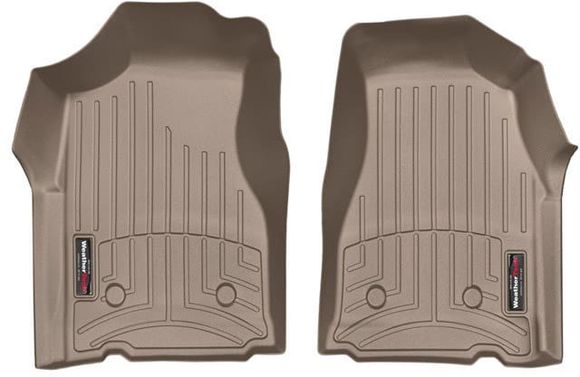 Коврики Weathertech Beige для Chevrolet Colorado (mkI); GMC Canoyn (mkI) 2003-2012 (regular cab)(АКПП)(1 ряд)