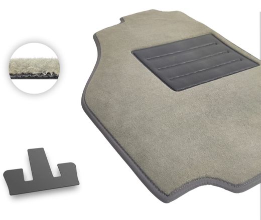 Текстильные коврики Pro-Eco Beige для Hongqi E-HS9 (mkI)(6 мест)(3 ряд) 2020→