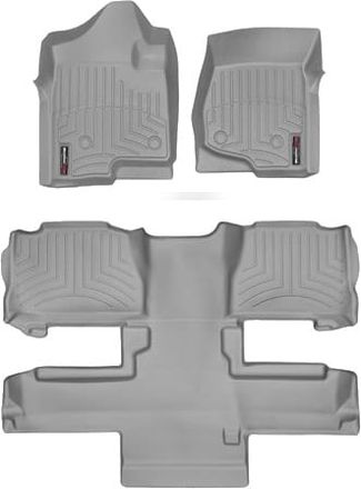 Коврики Weathertech Grey для GMC Yukon (mkIII) 2011-2014 (не гибрид)(2 ряд - 2 места)(1-2-3 ряд)
