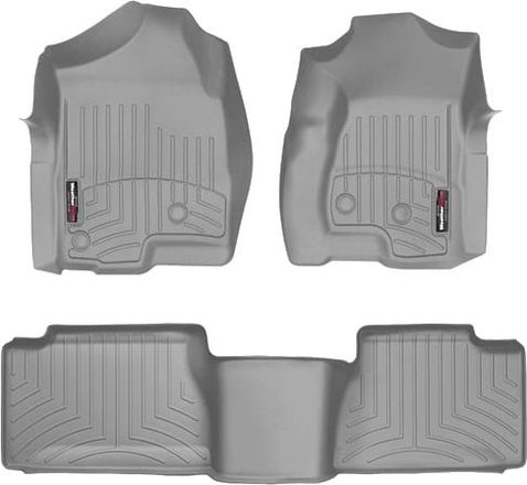 Коврики Weathertech Grey для Chevrolet Silverado (mkI) 1999-2007 (Extended Cab)(без рычага 4x4)(с хранилищем под 2 рядом)