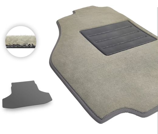 Текстильные коврики Pro-Eco Beige для Porsche Panamera (mkI)(не гибрид)(без сеток в нишах)(багажник) 2009-2016