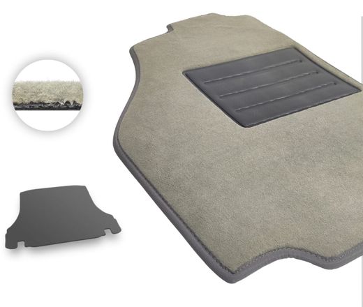 Текстильные коврики Pro-Eco Beige для Daewoo Lanos (mkI)(седан)(багажник) 1997-2017