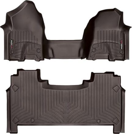 Коврики Weathertech Choco для Dodge Ram (mkV) 2019→ (Crew Cab)(1 ряд - 3 места)(с хранилищем под 2 рядом)