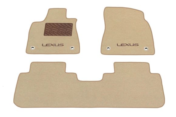 Двухслойные коврики Sotra Premium Beige для Lexus RX (mkIV) 2016-2022