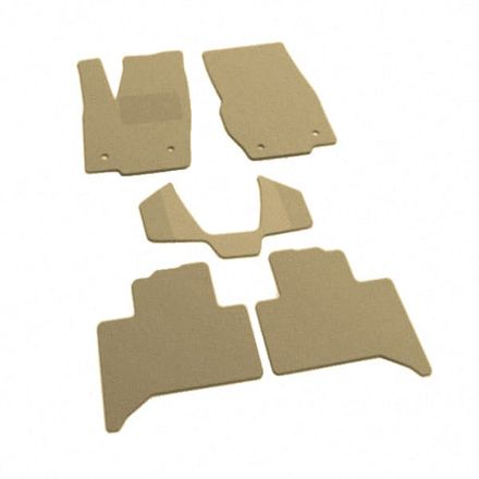 Двухслойные коврики Sotra Premium Beige для Lexus GX (mkIII)(J250)(с охлаждением в подлокотнике)(1-2 ряд) 2023→