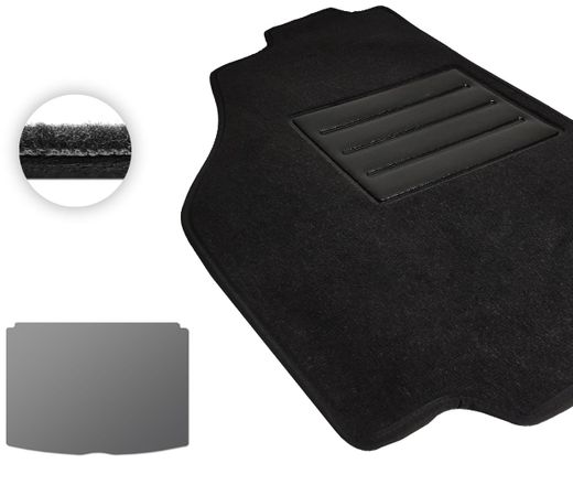 Текстильные коврики Pro-Eco Black для Mercedes-Benz B-Class (W247)(верхний уровень)(багажник) 2019→