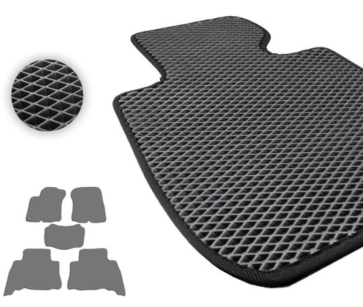 Eva коврики Pro-Eco Black для Toyota Land Cruiser Prado (J150)(1-2 ряд) 2009-2013