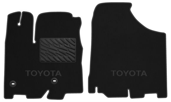 Двухслойные коврики Sotra Premium Black для Toyota Sienna (mkIII)(1 ряд) 2013-2020