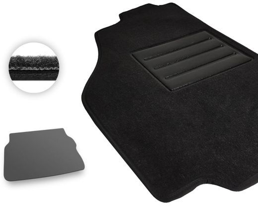 Текстильные коврики Pro-Eco Black для Opel Astra (mkII)(G)(хетчбек)(багажник) 1998-2009