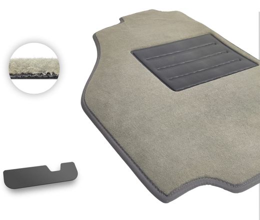 Текстильные коврики Pro-Eco Beige для Dacia Jogger (mkI)(7 мест)(3 ряд) 2021→