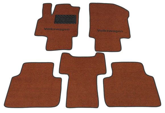 Двухслойные коврики Sotra Premium Terracot для Volkswagen Atlas/Teramont (mkI)(2 ряд - 2 места)(1-2 ряд) 2017-2025