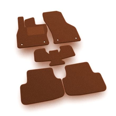 Двухслойные коврики Sotra Premium Terracot для Skoda Karoq (mkI) 2017→