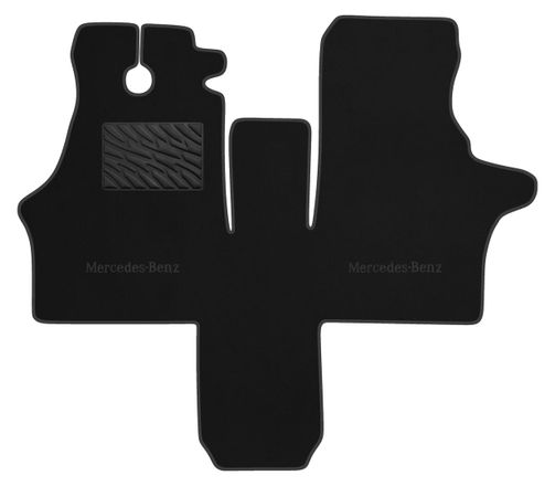 Двухслойные коврики Sotra Premium Black для Mercedes-Benz Vito / Viano (W638)(1 ряд) 1996-2003