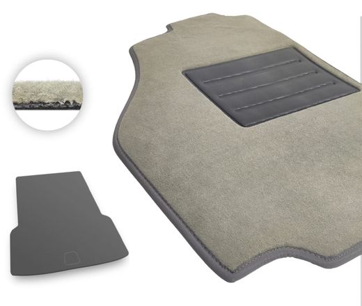 Текстильные коврики Pro-Eco Beige для Mercedes-Benz EQS (V297)(длинный)(багажник) 2021→