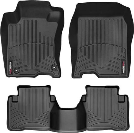 Коврики Weathertech Black для Honda Crosstour (mkI) 2009-2015 (передний привод)(4 крутящихся крепления)