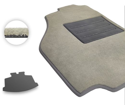 Текстильные коврики Pro-Eco Beige для Volkswagen Beetle (A5)(кабрио)(без сабвуфера)(багажник) 2011-2019