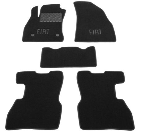 Двухслойные коврики Sotra Classic Black для Fiat Doblo (mkII)(1-2 ряд) 2010-2022