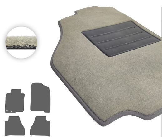 Текстильные коврики Pro-Eco Beige для Nissan Navara (mkIII)(D23) 2014→