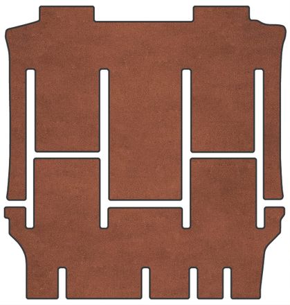 Двухслойные коврики Sotra Premium Terracot для Toyota Sienna (mkIII)(7 мест)(без ездящей консоли на 1 ряду)(2-3 ряд) 2010-2020