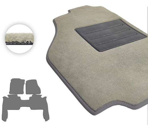 Текстильные коврики Pro-Eco Beige для Lincoln Navigator (mkII)(1-2 ряд) 2003-2006