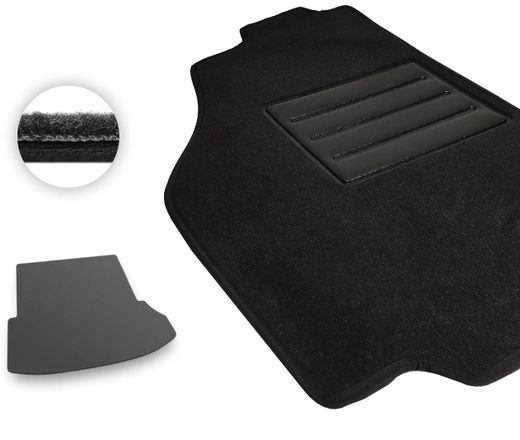 Текстильные коврики Pro-Eco Black для Mercedes-Benz R-Class (V251)(long)(cложенный 3 ряд)(багажник) 2006-2012